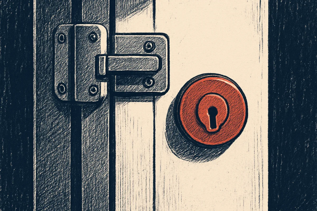 Sichere Haustür mit modernem Einbruchschutz und Außenbeleuchtung in Nachtaufnahme